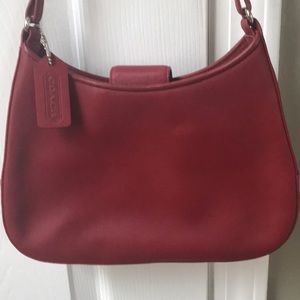 Adorable red Coach shoulder bag